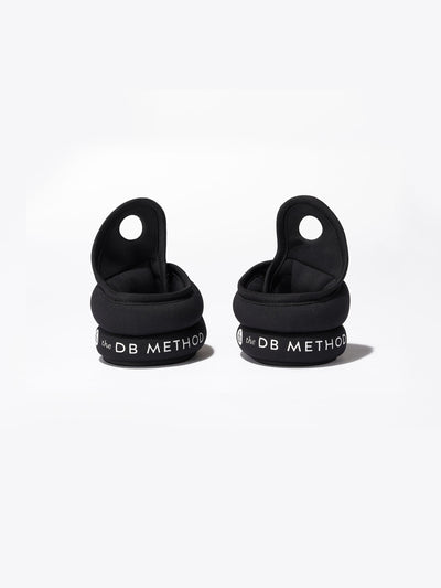 A set of light, portable weights designed to enhance workouts with The DB Method.